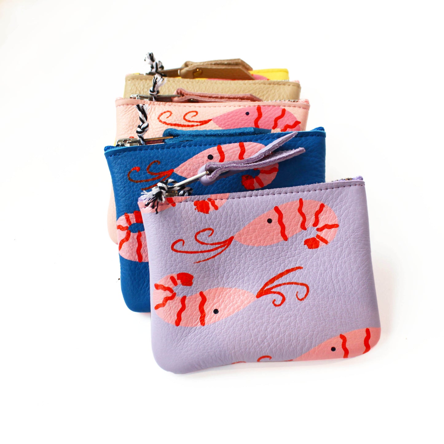 Hand-Painted Prawn Coin Purse