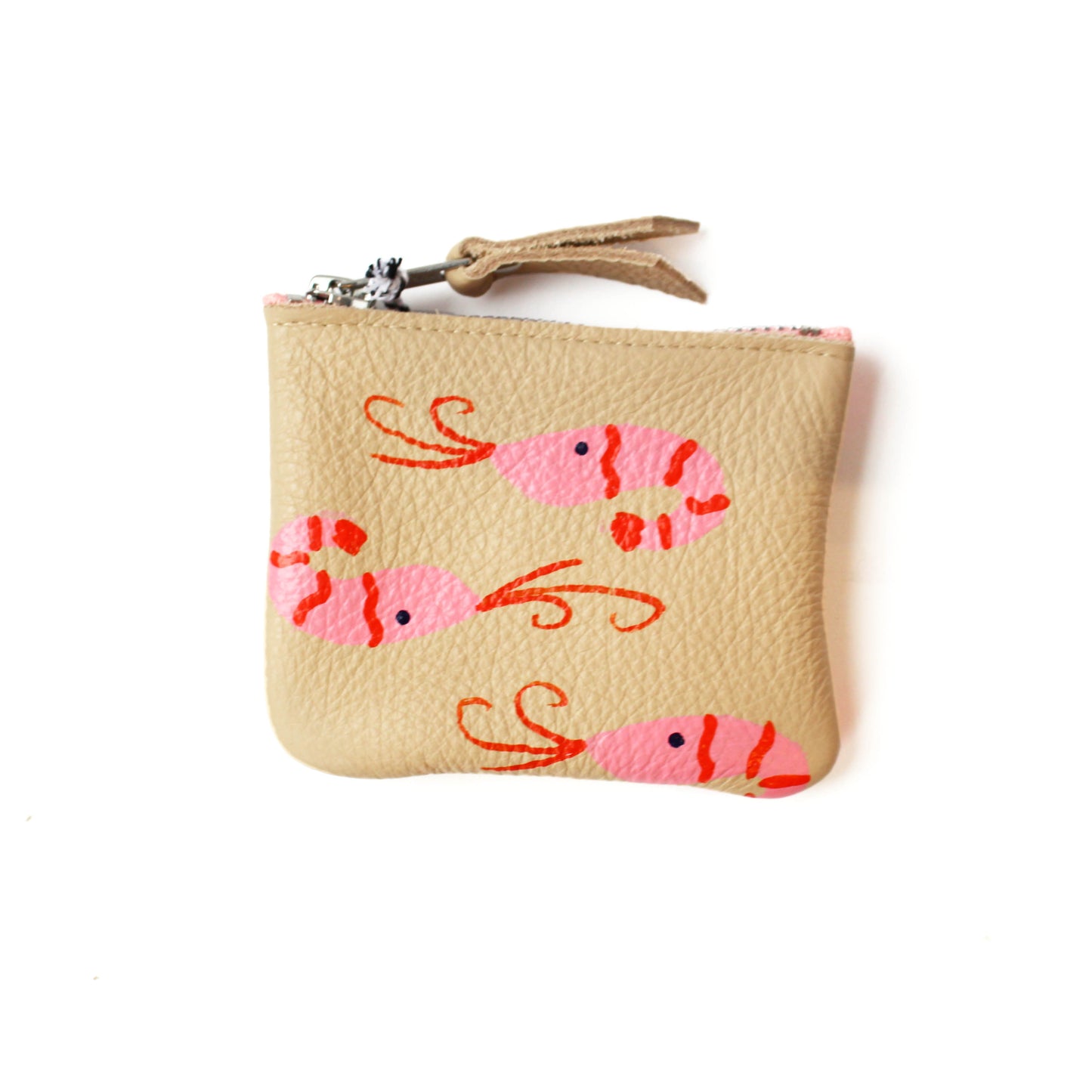 Hand-Painted Prawn Coin Purse