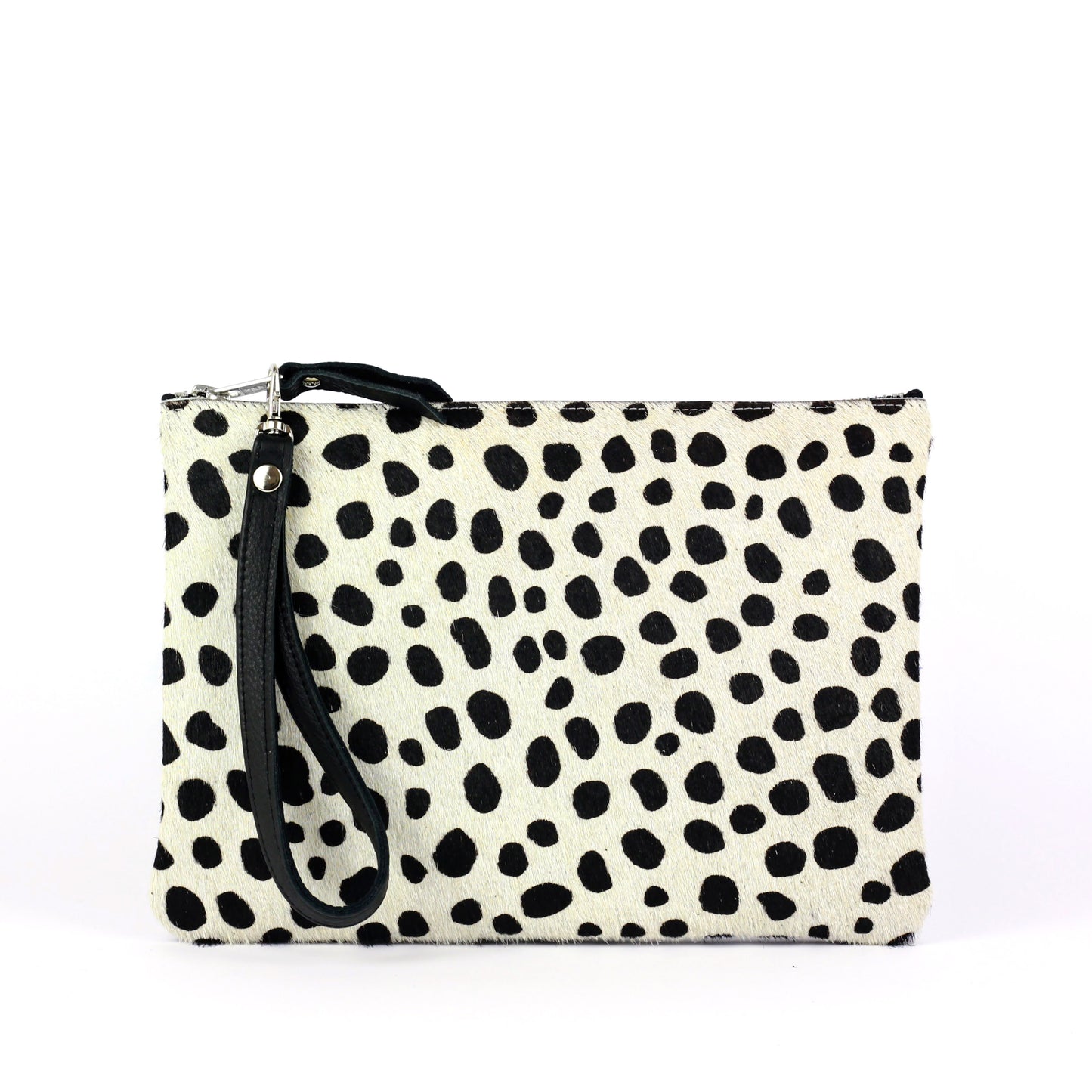 Spotty Leather Clutch