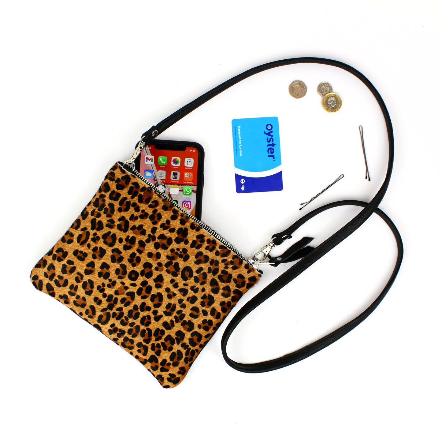 Leopard Leather Crossbody