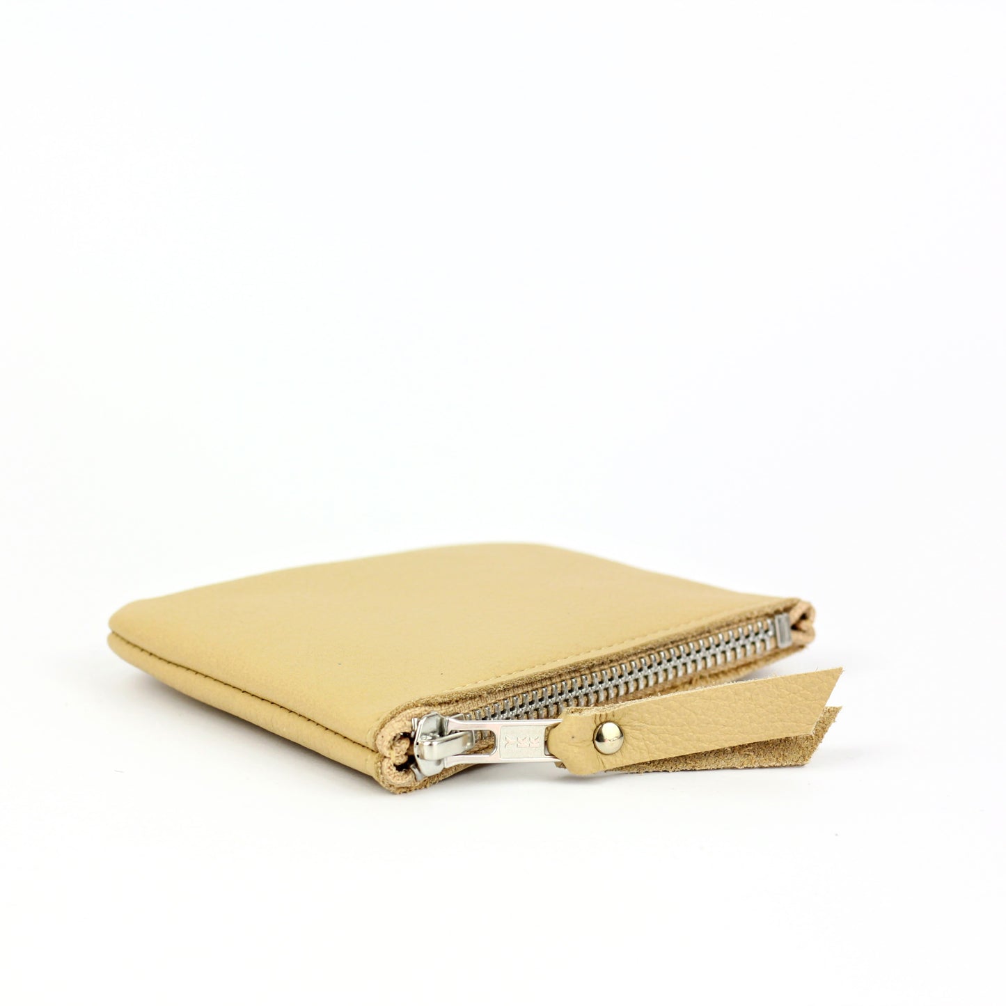 Beige Leather Coin Purse