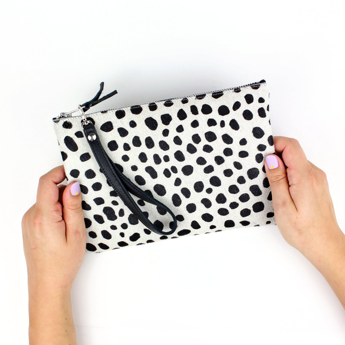 Spotty Leather Clutch