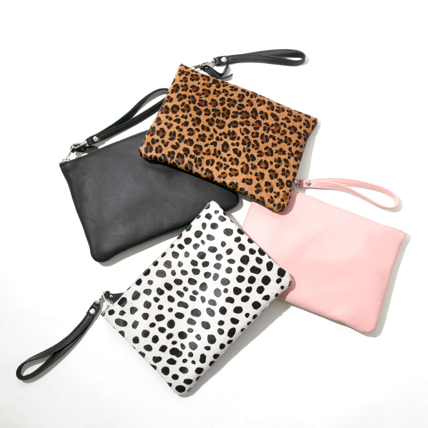 Pink Leather Clutch