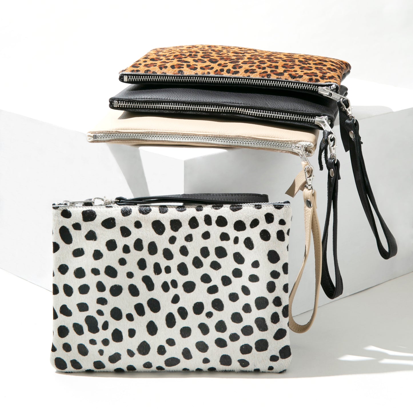 Spotty Leather Clutch