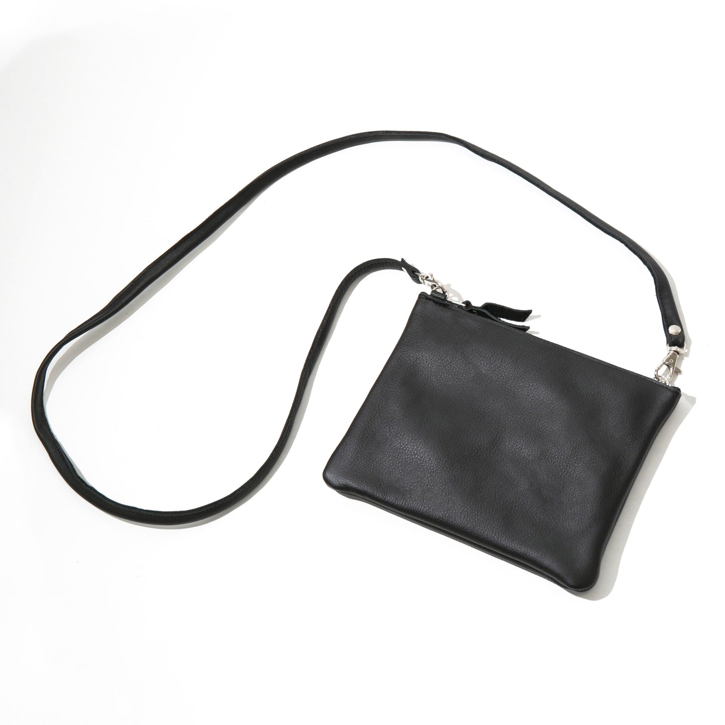 Black Leather Crossbody