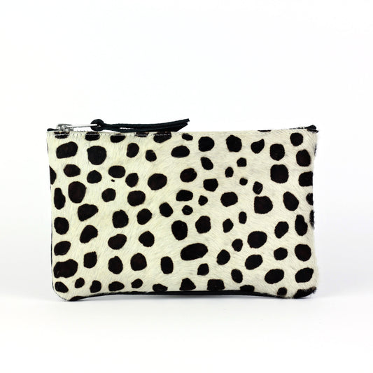 Spotty Leather Zip Pouch