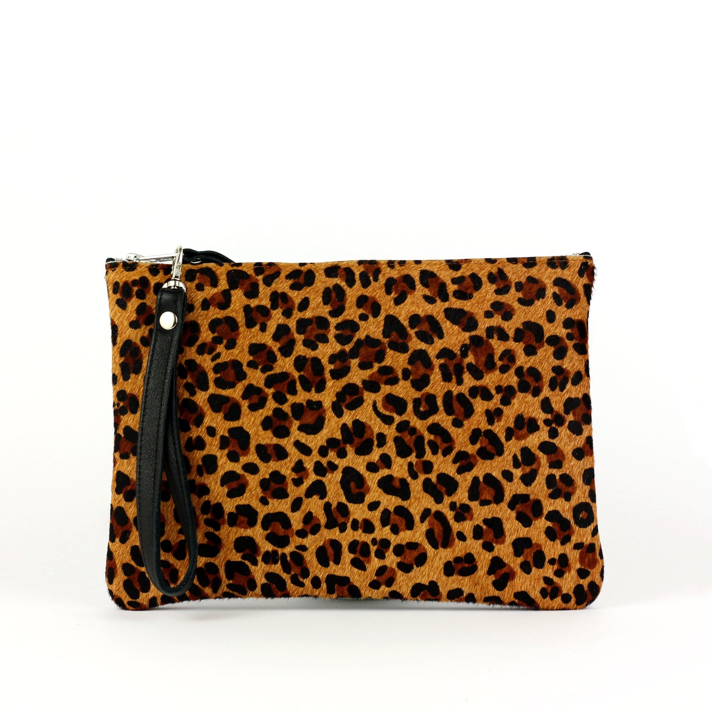 Leopard Leather Clutch