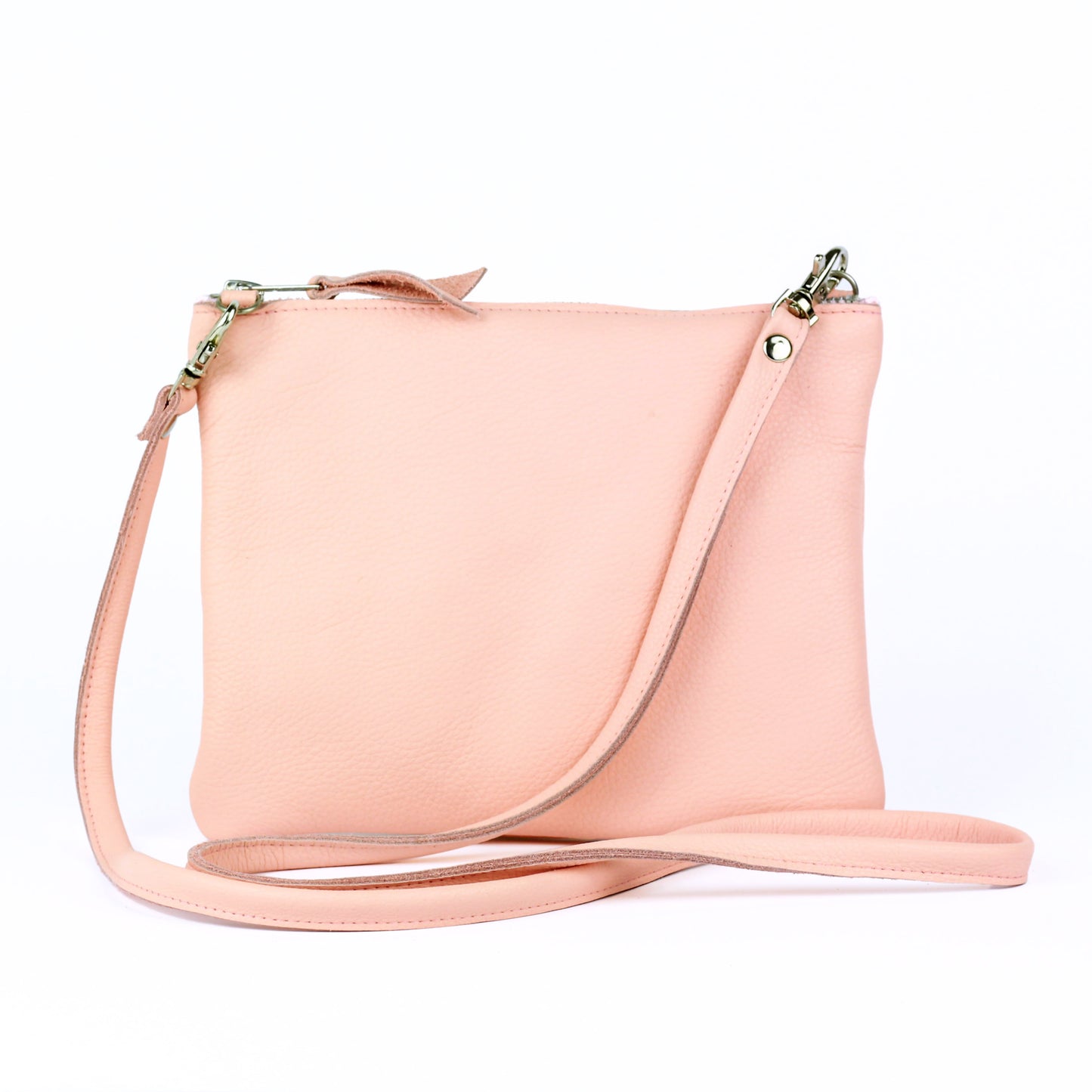 Pink Leather Crossbody