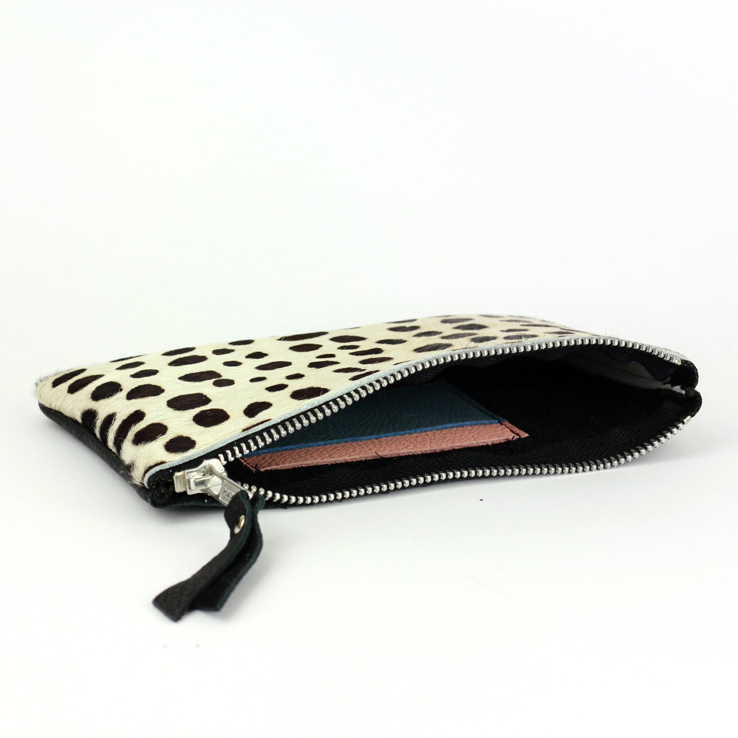 Spotty Leather Zip Pouch