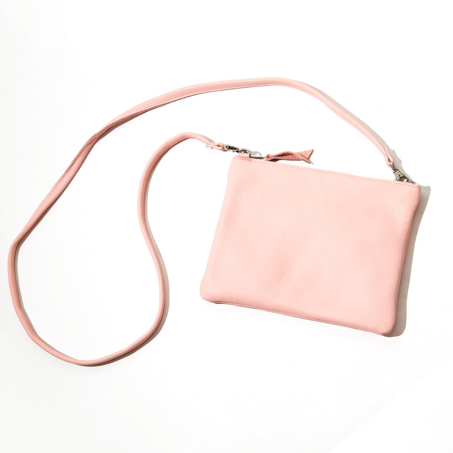 Pink Leather Crossbody